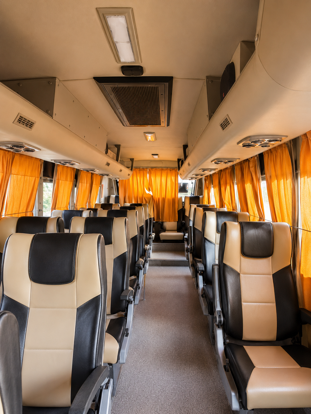 22 Seater Bus for hire in Hyderabad by Mega City Tours and Travells.