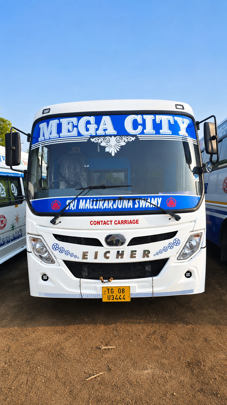 40 Seater Bus for hire in Hyderabad by Mega City Tours and Travells.