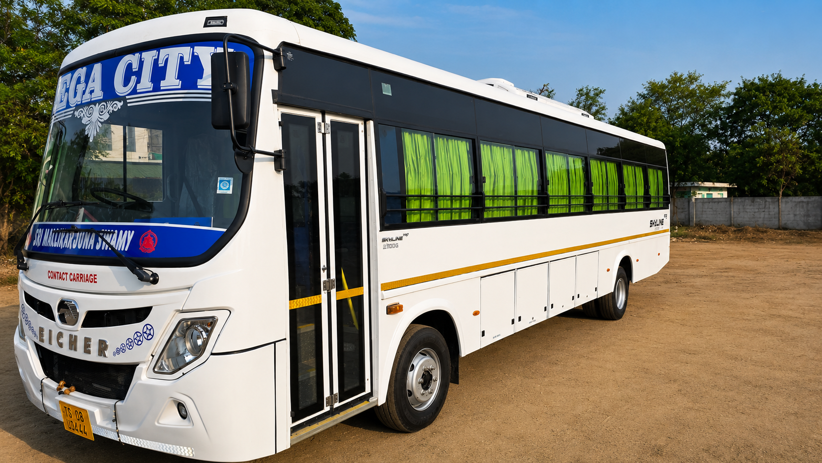 40 Seater Bus for hire in Hyderabad by Mega City Tours and Travells.