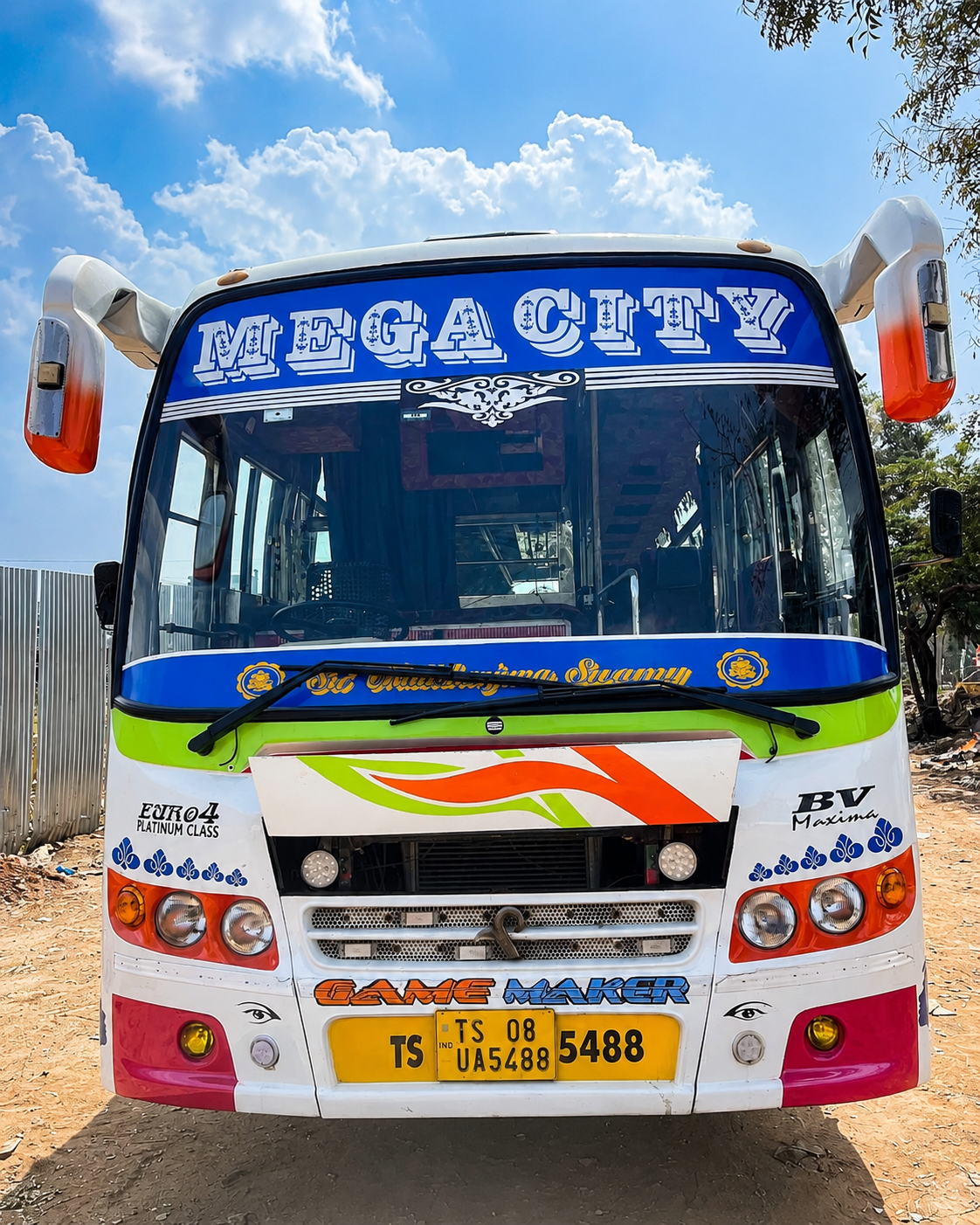 40 Seater Bus for hire in Hyderabad by Mega City Tours and Travells.