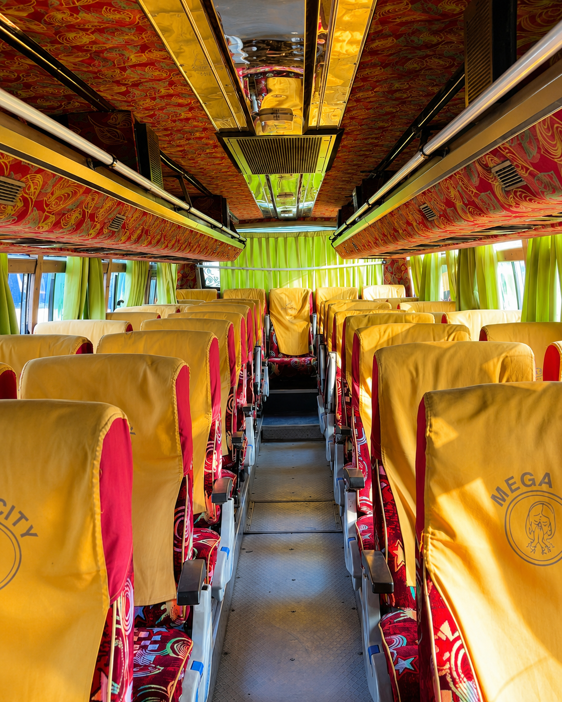 40 Seater Bus for hire in Hyderabad by Mega City Tours and Travells.