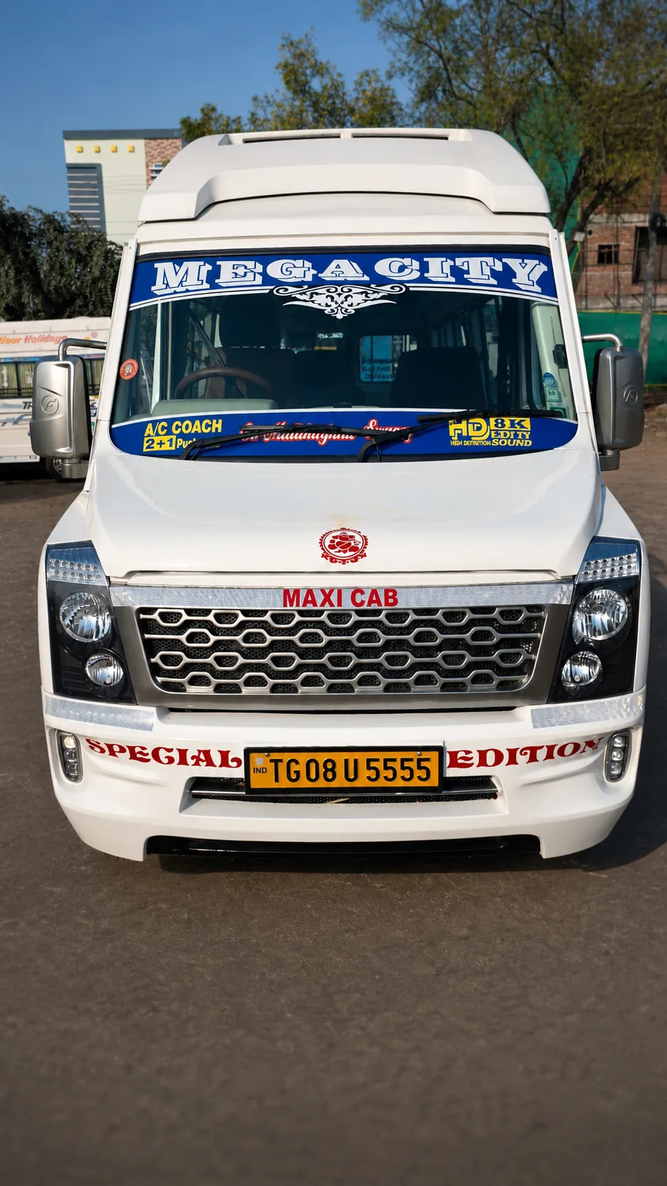 Tempo Traveller for hire in Hyderabad by Mega City Tours and Travells.